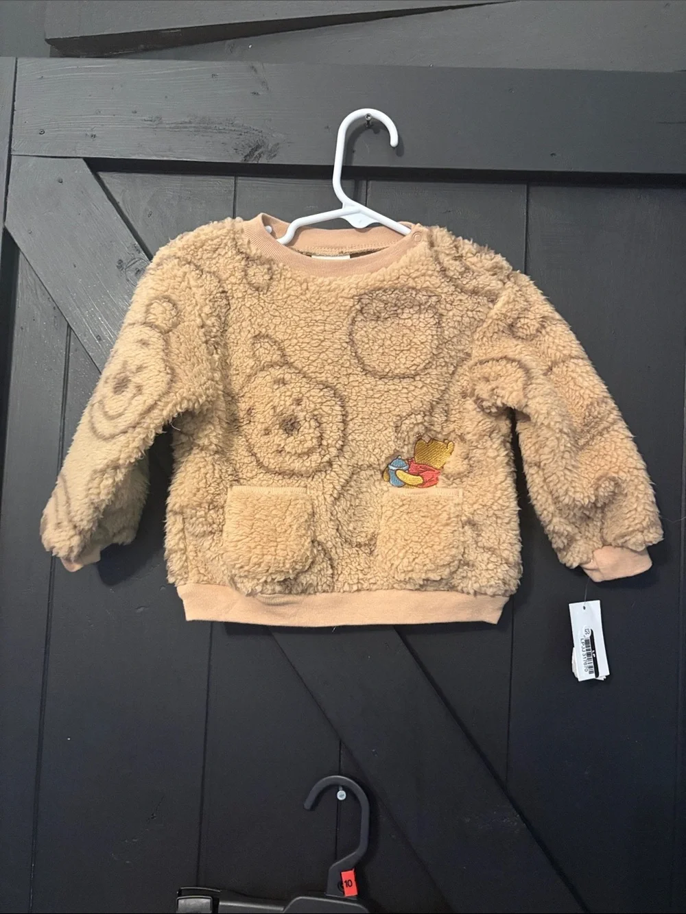 Disney Kids Beige Teddy Sherpa Matching Set Sweatshirt & Pants
